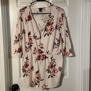 Floral Shorts Romper